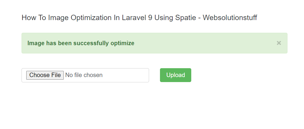 image optimization in laravel 9 using spatie